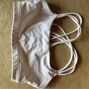 White Strappy Sports Bra